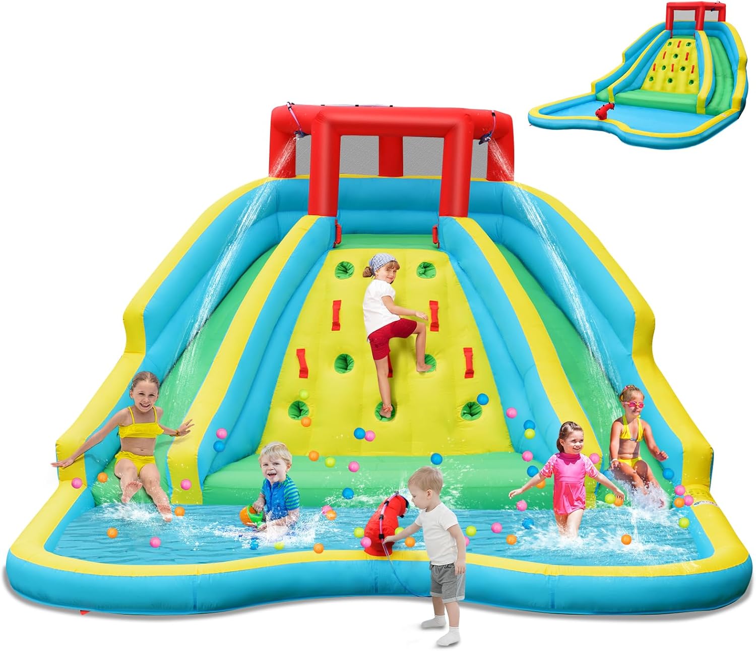 Kids Outdoor Inflatable Water Slide - Giant Inflatable Water Slide for Kids,
