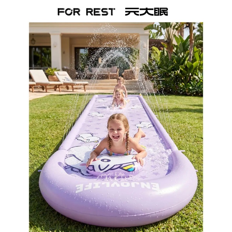 Kids Outdoor Inflatable Water Slide - New Unicorn Kids Inflatable Water‑Slide Mat