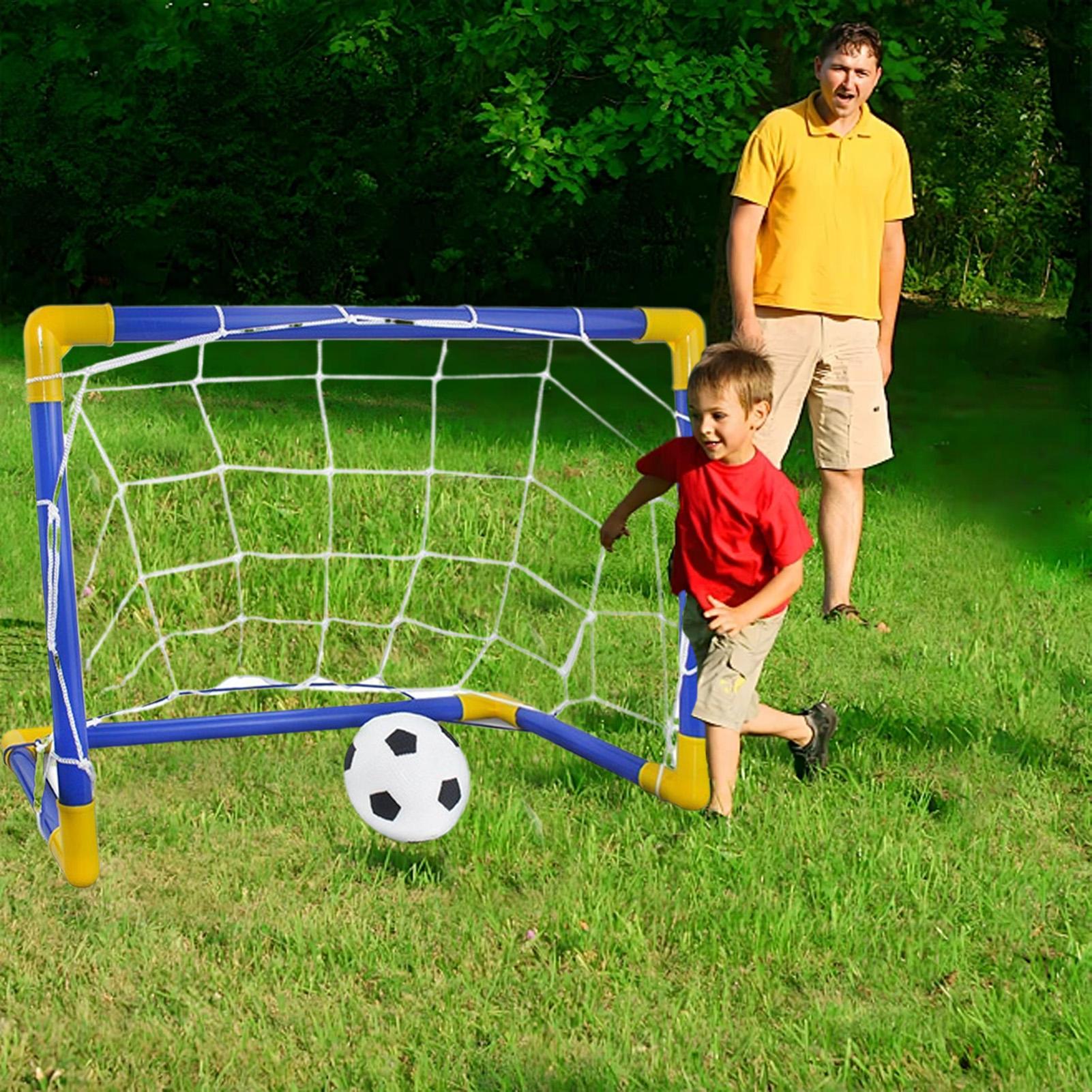 Kids Outdoor Playground - Kids Soccer Net Portable Weather-Resistant Funny
