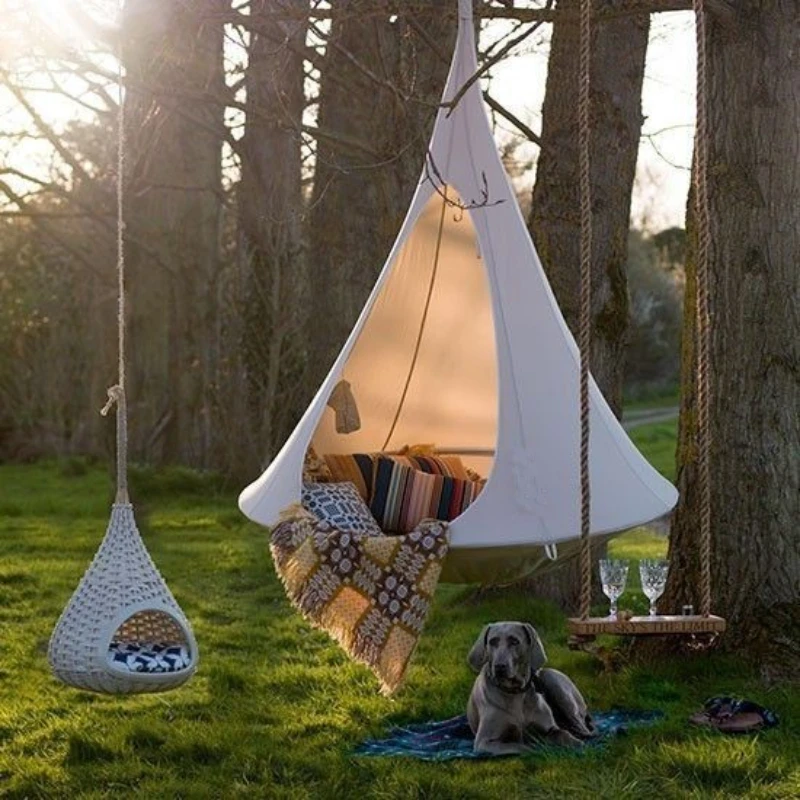 Kids Outdoor Gym - Children Swing Outdoor Garden Camp Hammock
