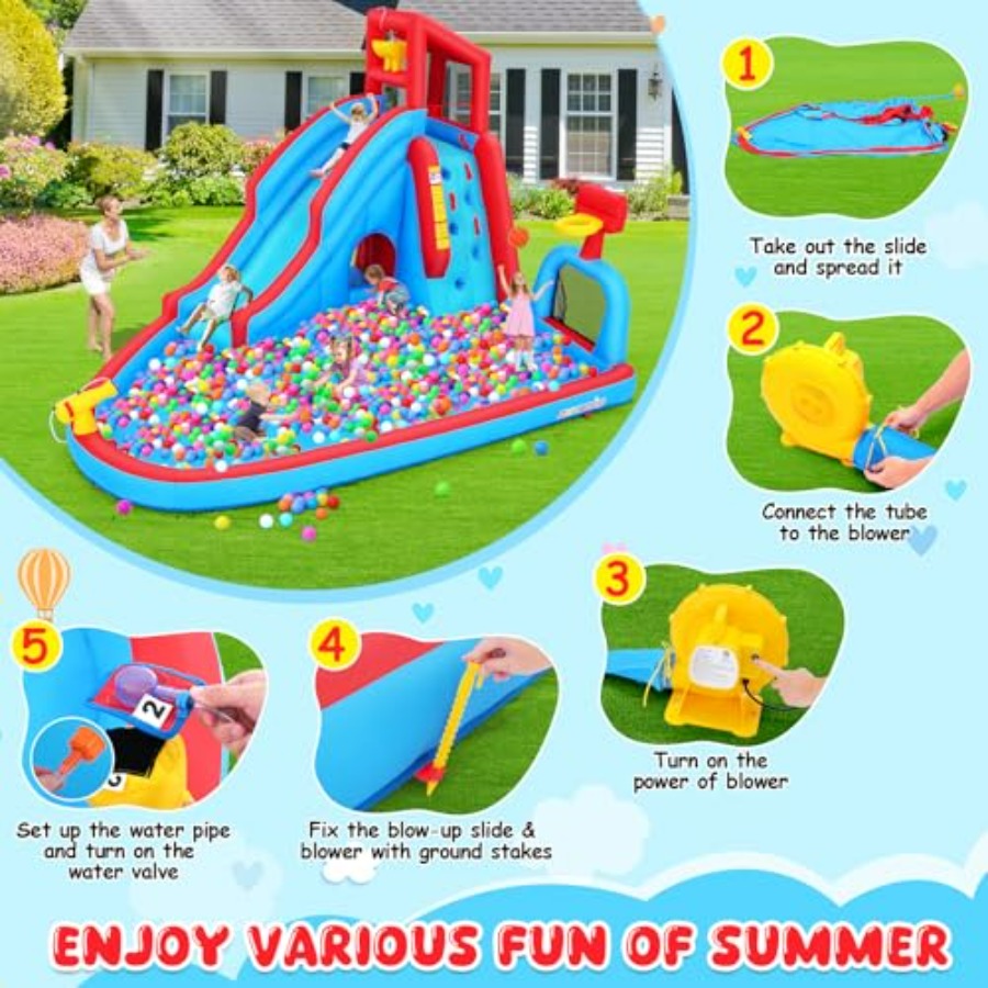 Backyard outdoor water slide i - Kids Outdoor Inflatable Water Slide recension och pris
