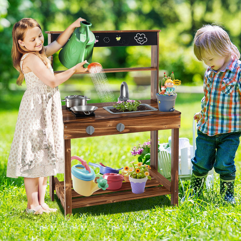 Outdoor Mud Kitchen for Kids w - Kids Outdoor Sink recension och pris