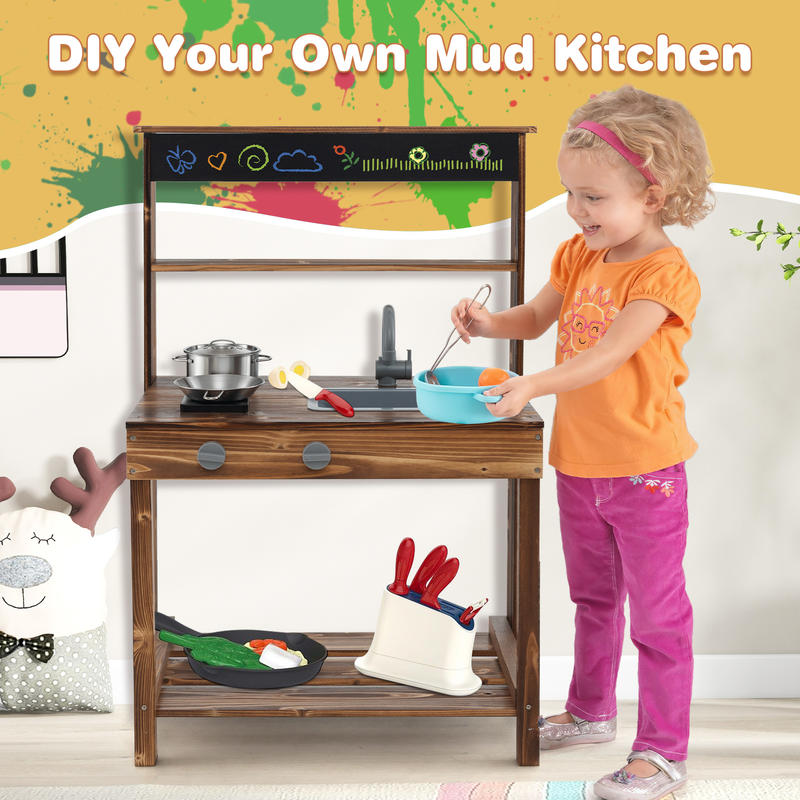 Outdoor Mud Kitchen for Kids w - Kids Outdoor Sink recension och pris