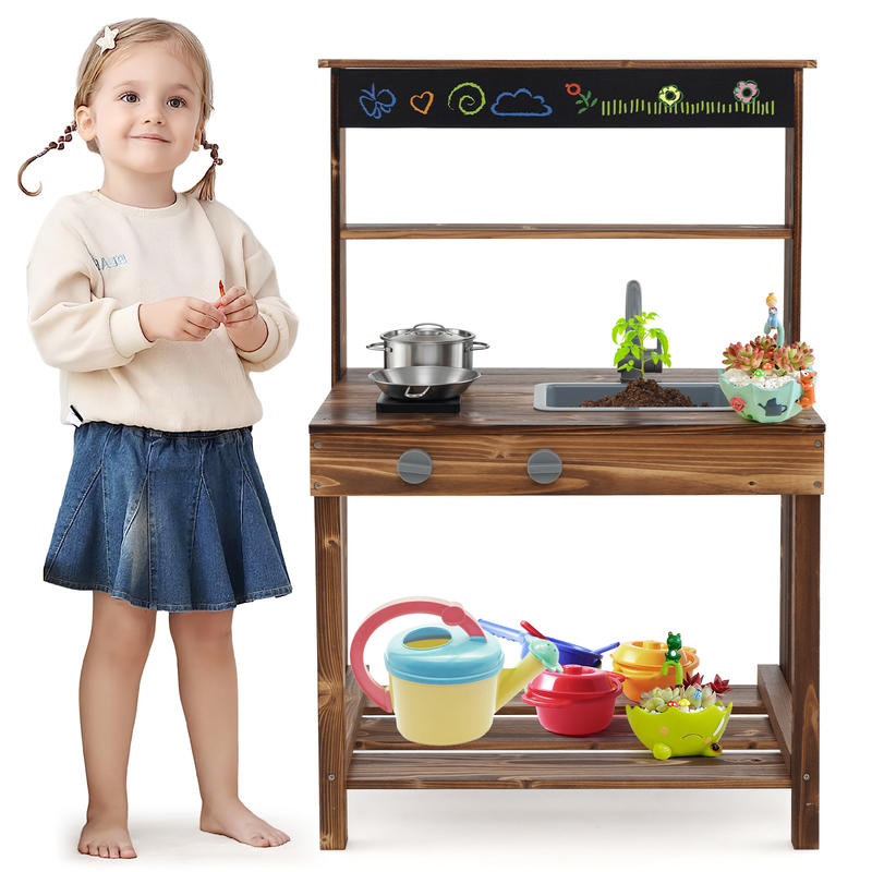 Outdoor Mud Kitchen for Kids w - Kids Outdoor Sink recension och pris
