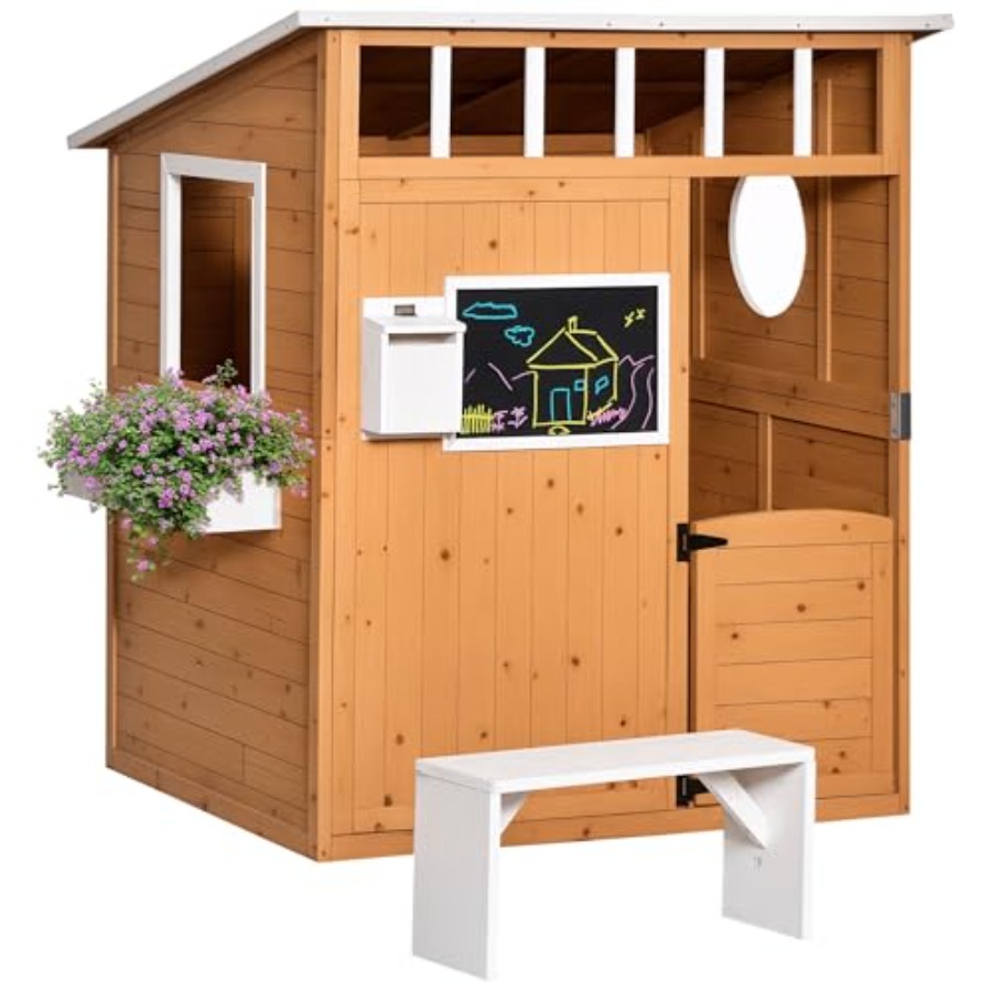 Outdoor Wooden Playhouse For K - Kids Outdoor Wooden Playhouse recension och pris