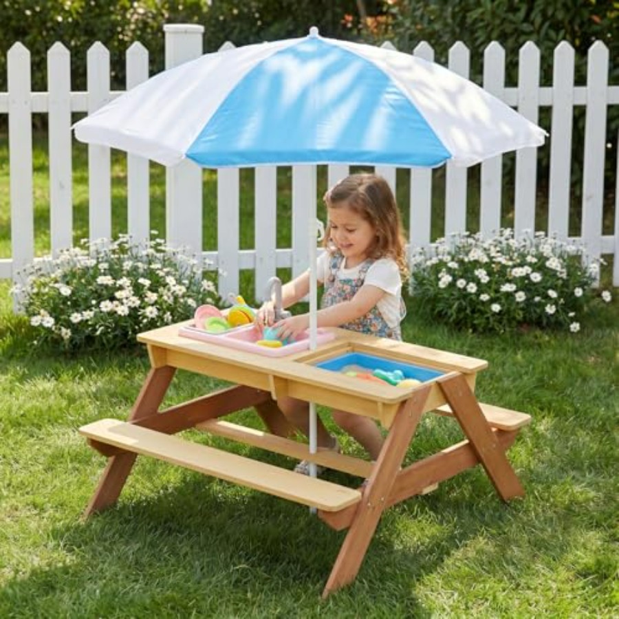 Outdoor kids picnic table with - Kids Outdoor Sink recension och pris