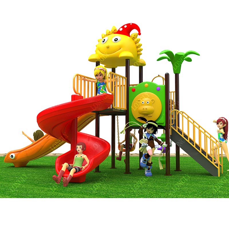 Commercial Plastic Slide 450x2 - Kids Outdoor Playground recension och pris