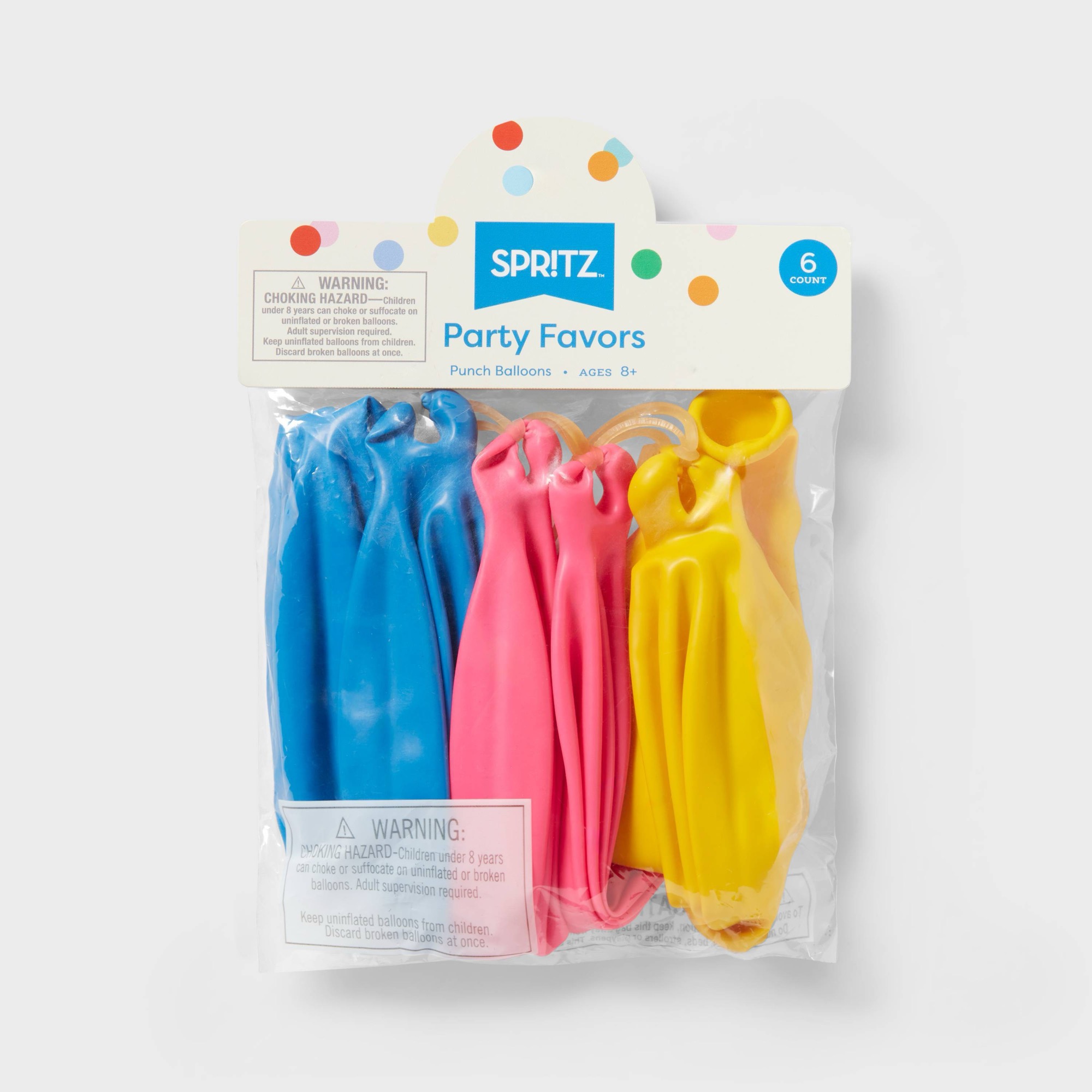 6ct Multicolor Punch Balloons  - Kids Outdoor Games For Party recension och pris
