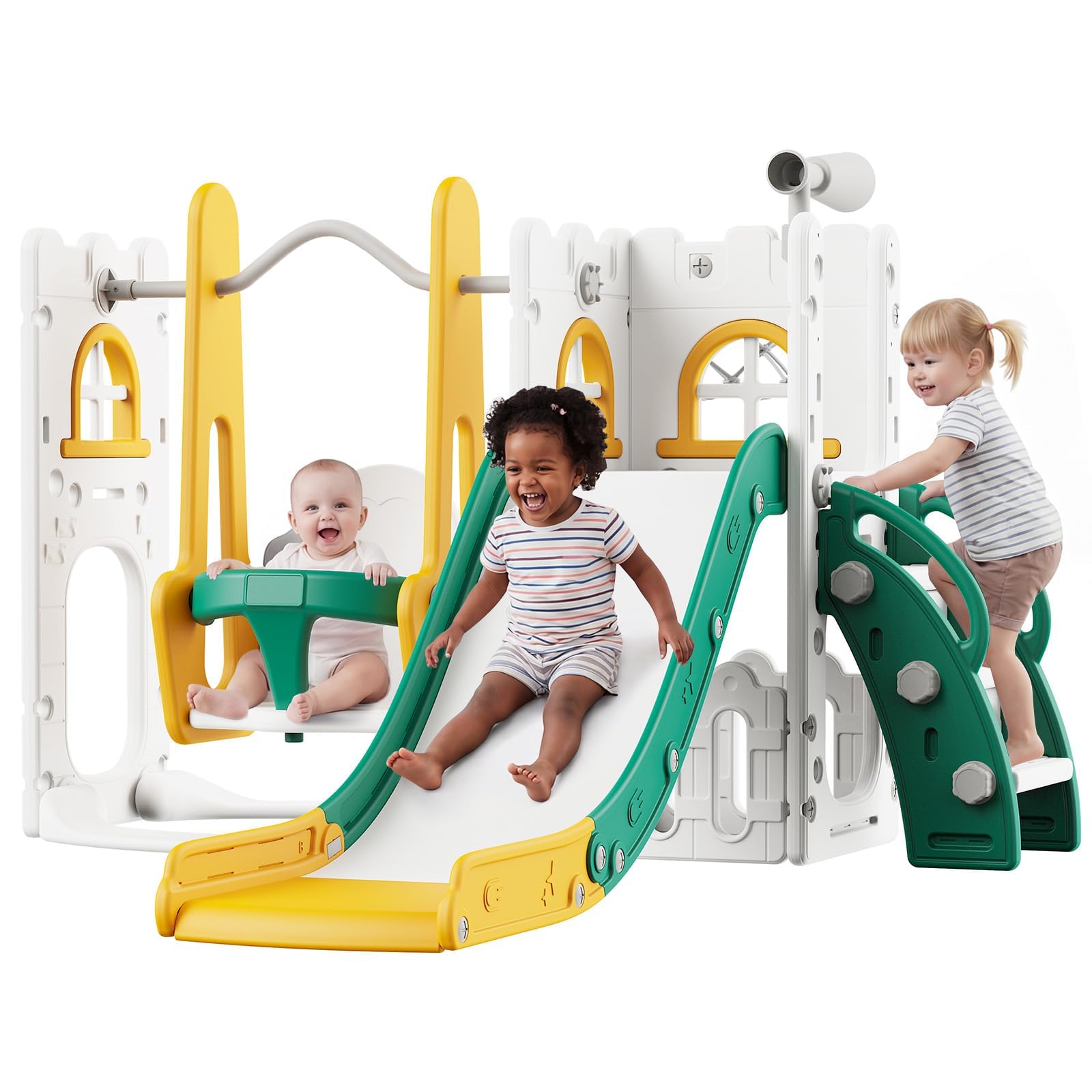 7 in 1 Toddler Slide And Swing - Kids Outdoor Playground recension och pris