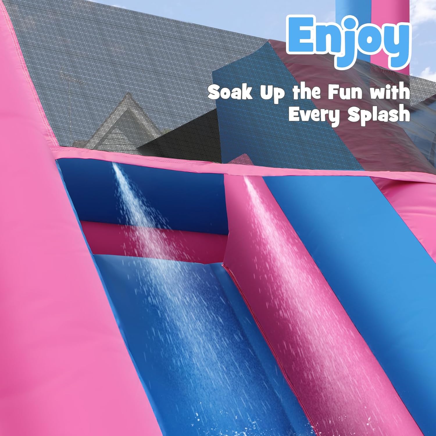26.2 FT Heavy Duty Inflatable  - Kids Outdoor Inflatable Water Slide recension och pris