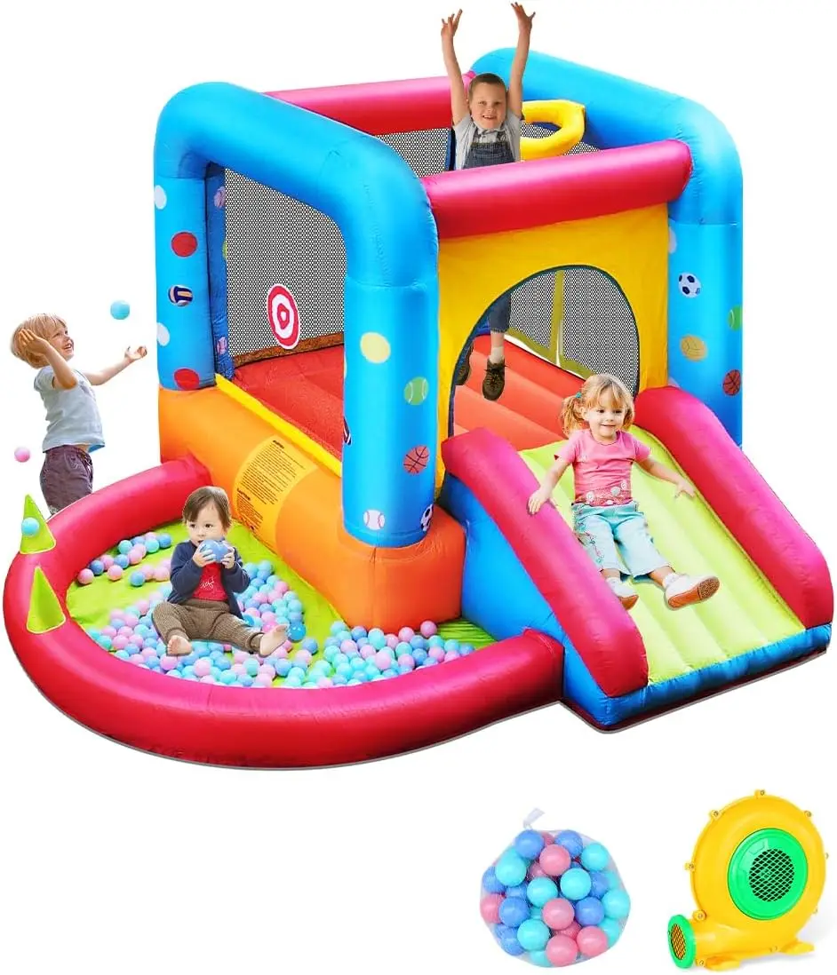 Step4Fun Inflatable Bounce Hou - Kids Outdoor Inflatable Water Slide recension och pris