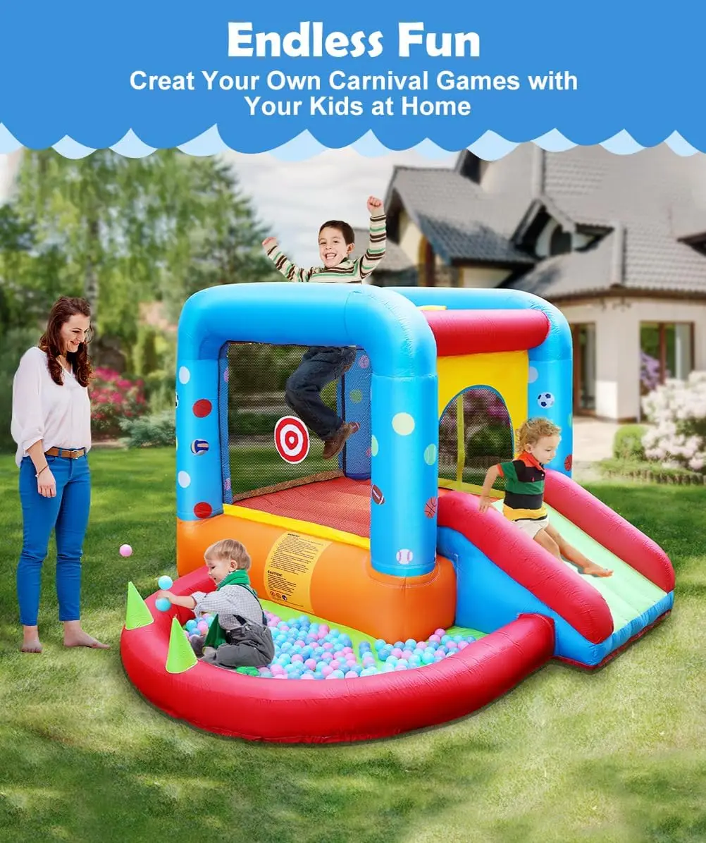 Step4Fun Inflatable Bounce Hou - Kids Outdoor Inflatable Water Slide recension och pris