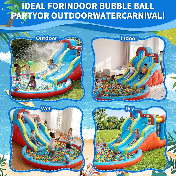 All-Season 8-in-1 Inflatable W - Kids Outdoor Inflatable Water Slide recension och pris