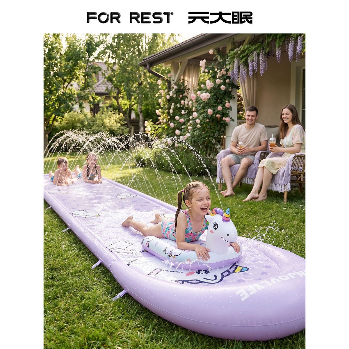 New Unicorn Kids Inflatable Wa - Kids Outdoor Inflatable Water Slide recension och pris