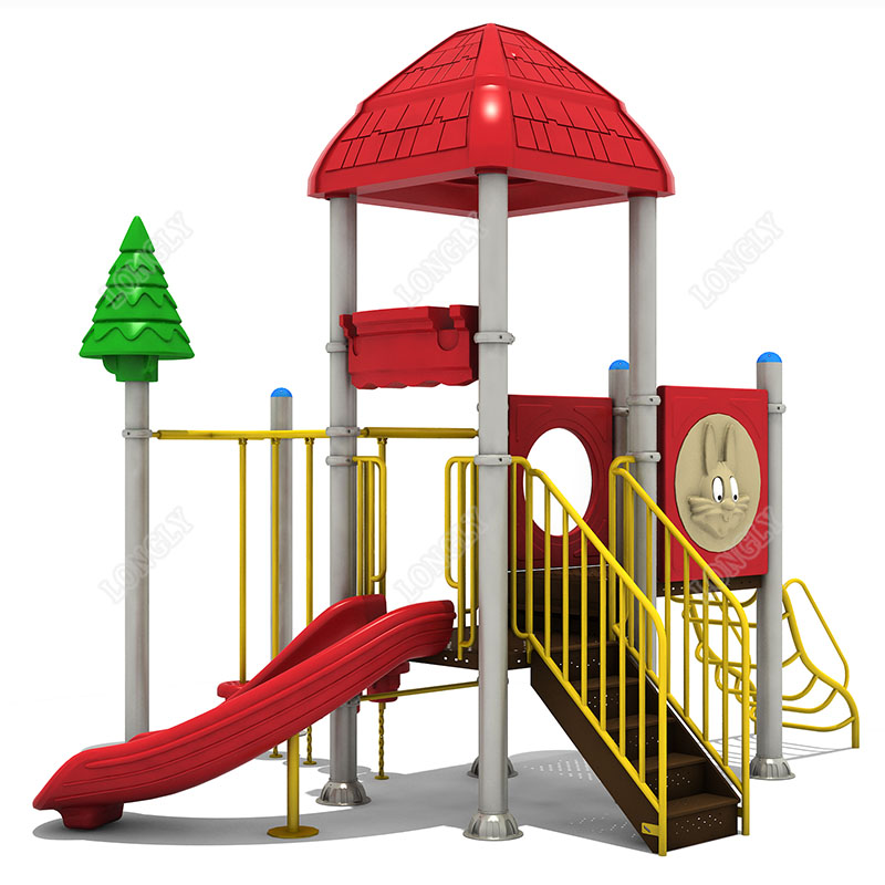 Red Plastic Slide for Kids LLD - Kids Outdoor Playground recension och pris