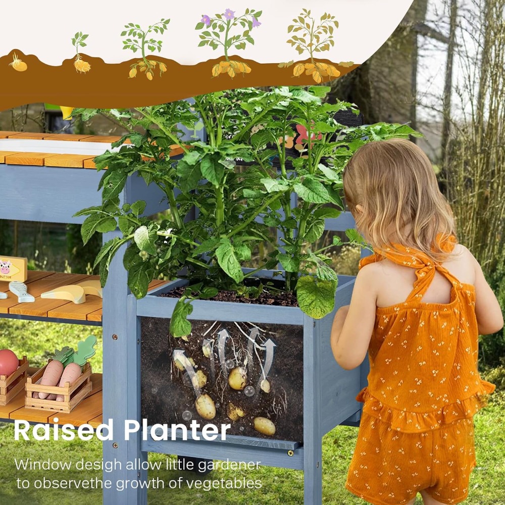 US Shipping Mud Kitchen for Ki - Kids Outdoor Sink recension och pris