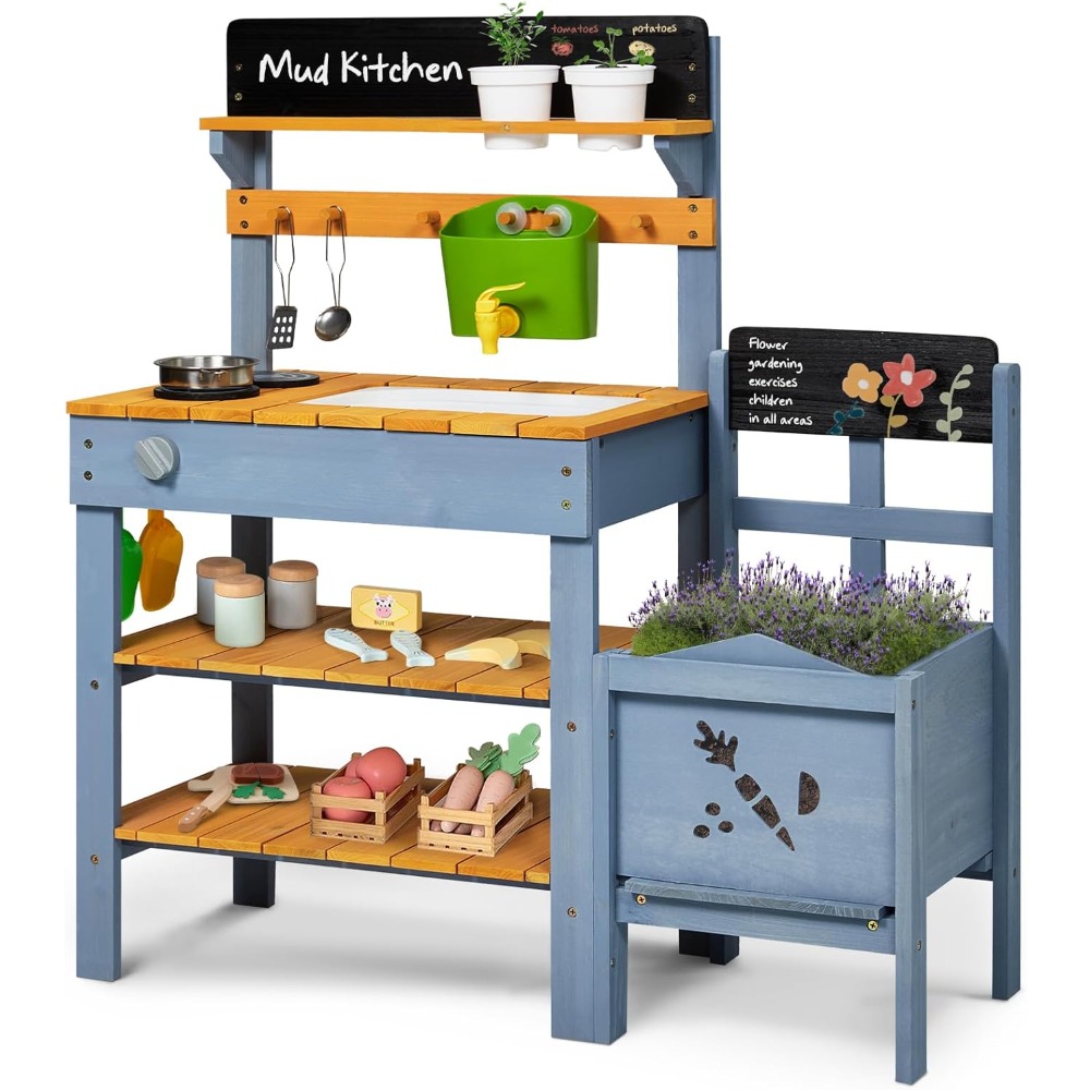US Shipping Mud Kitchen for Ki - Kids Outdoor Sink recension och pris
