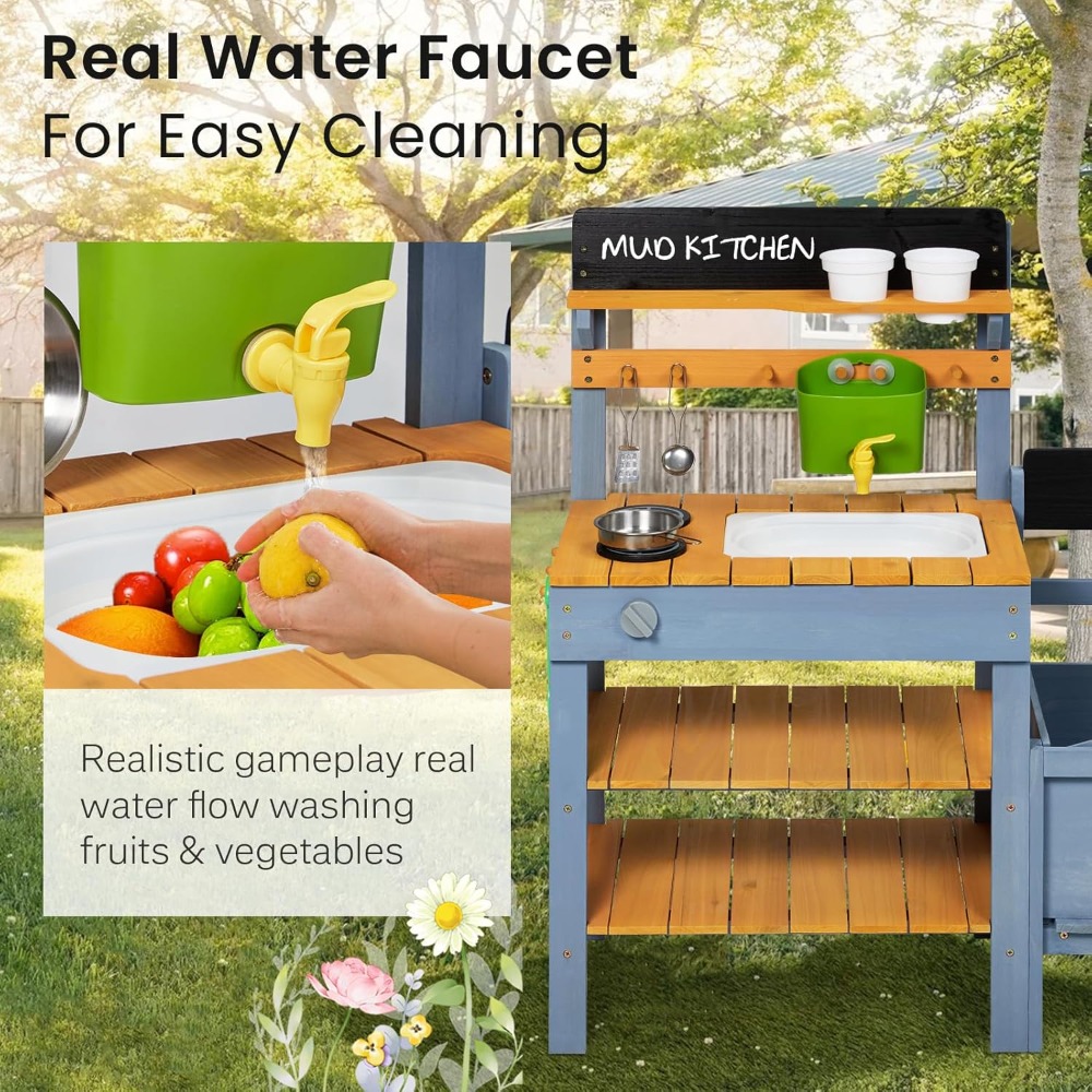 US Shipping Mud Kitchen for Ki - Kids Outdoor Sink recension och pris