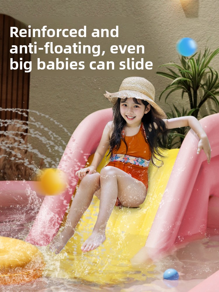 Inflatable Pool With Sunshade  - Kids Outdoor Inflatable Water Slide recension och pris