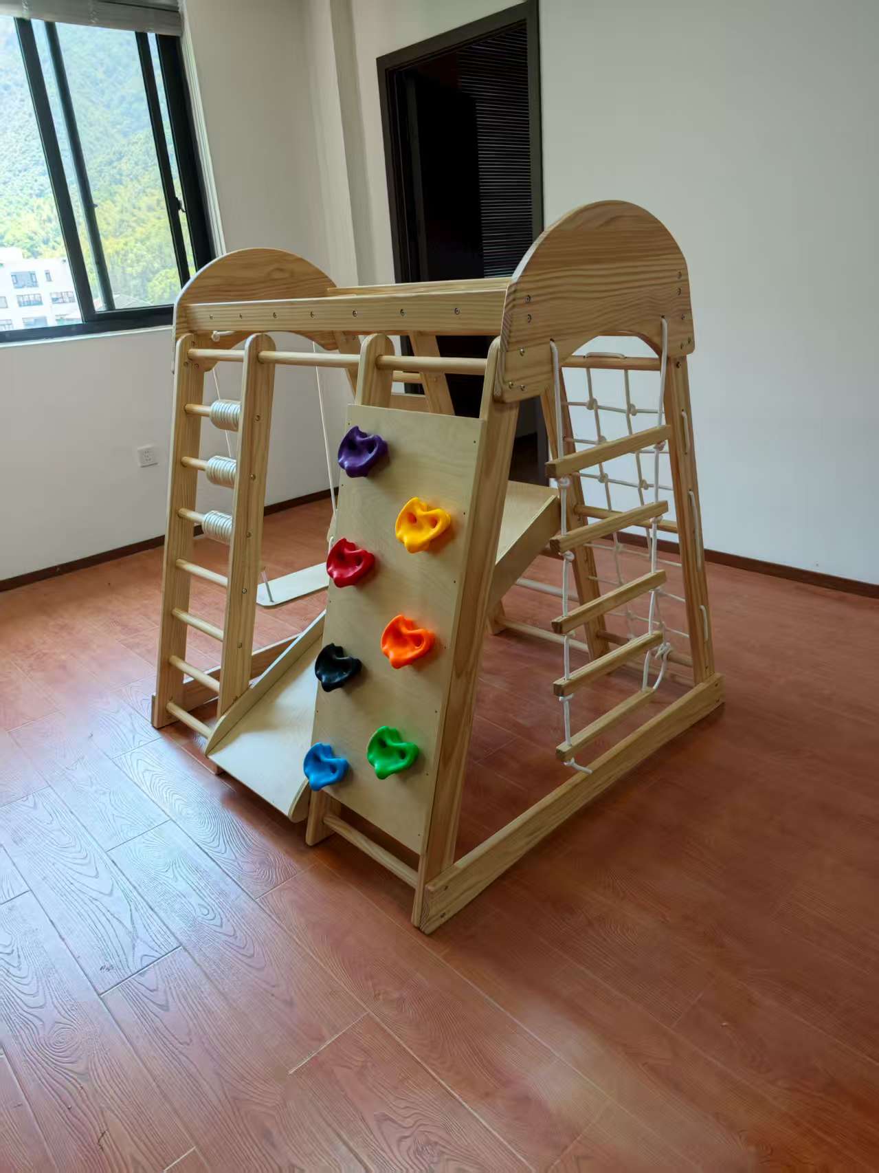 Wooden Kids Climbing Frame Lad - Kids Outdoor Playground recension och pris