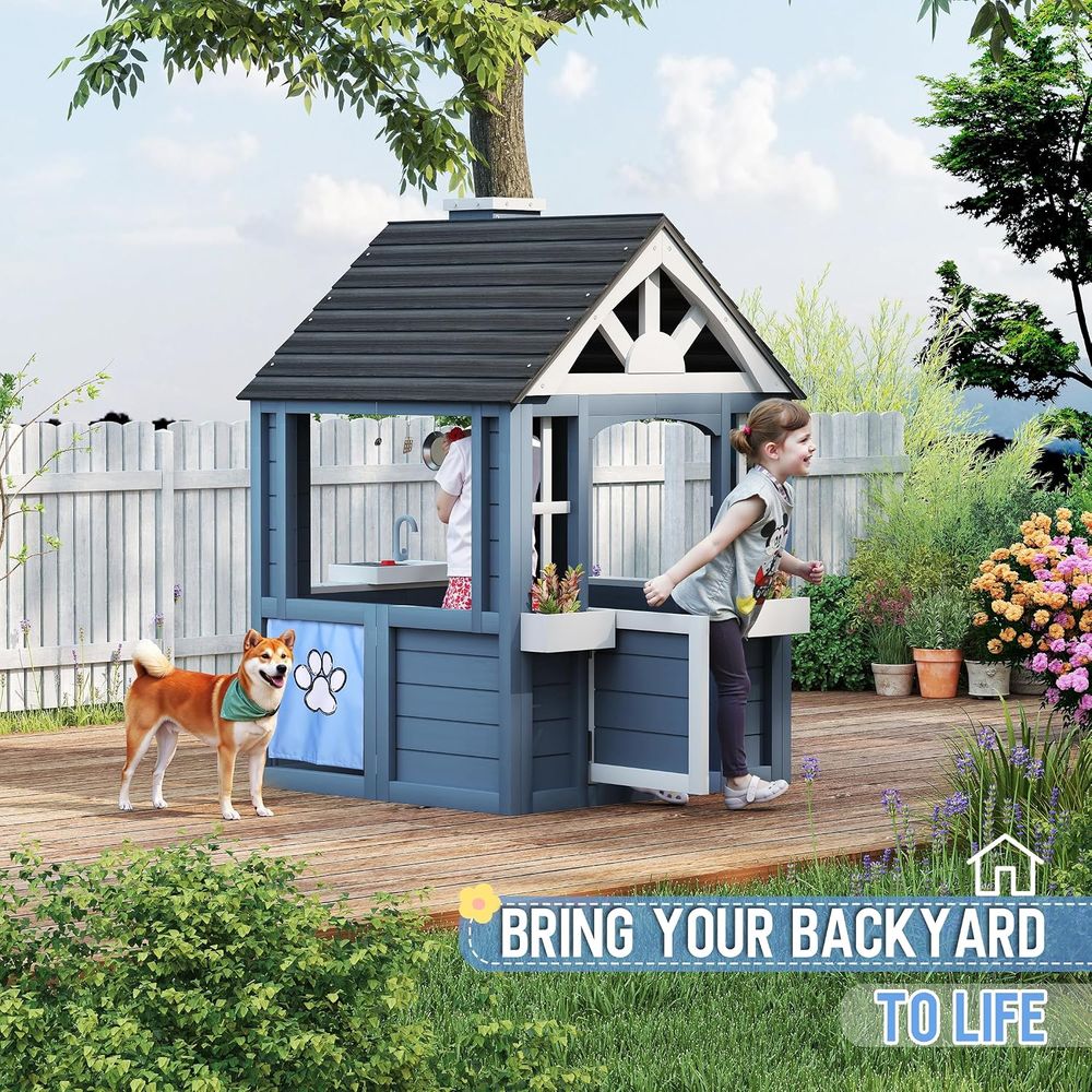 Jevol Kids Outdoor Playhouse,  - Kids Outdoor Sink recension och pris