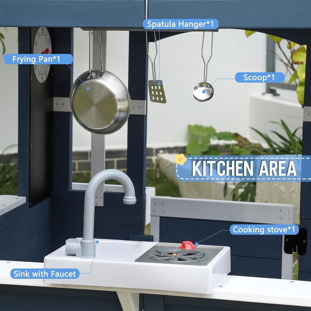 Jevol Kids Outdoor Playhouse,  - Kids Outdoor Sink recension och pris