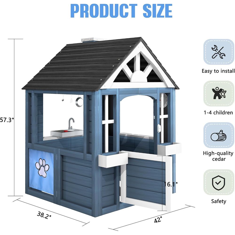 Jevol Kids Outdoor Playhouse,  - Kids Outdoor Sink recension och pris