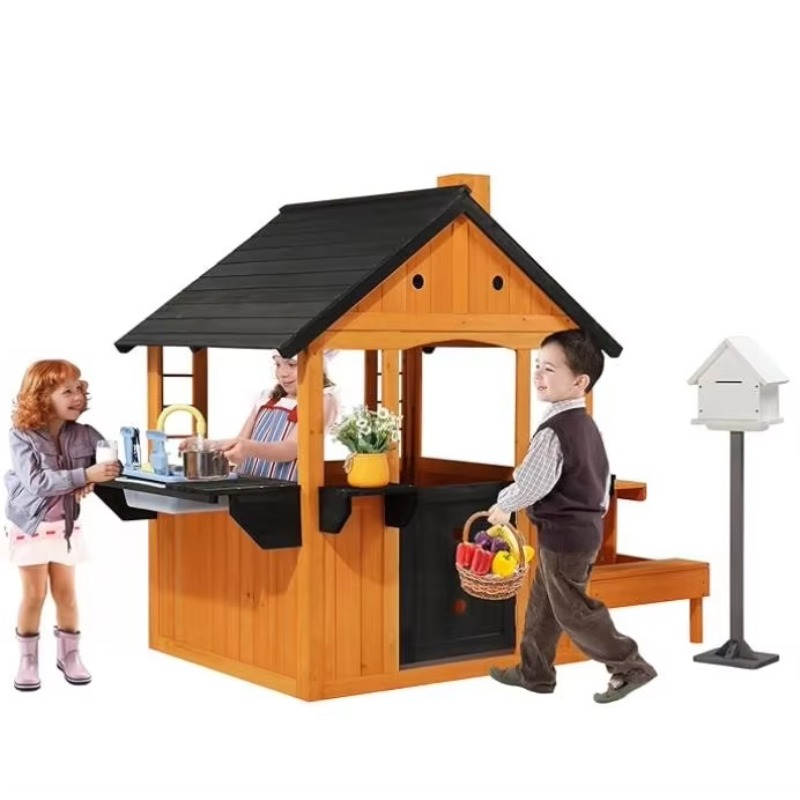 Kids Wooden Playhouse for Outd - Kids Outdoor Sink recension och pris