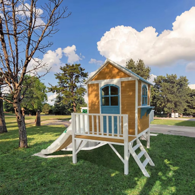Modern Two-Floor Kids Wooden O - Kids Outdoor Wooden Playhouse recension och pris