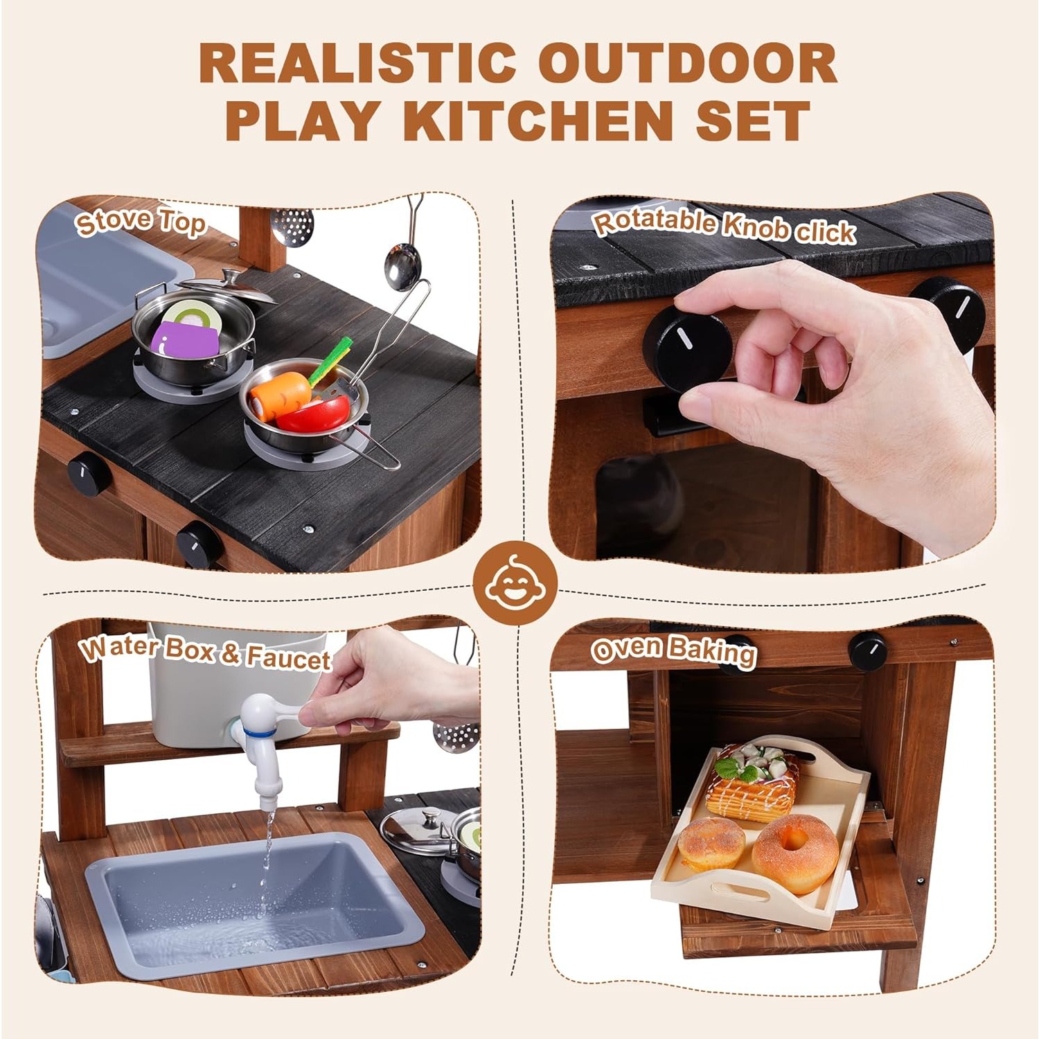 Outdoor Mud Kitchen Toy for Ki - Kids Outdoor Sink recension och pris