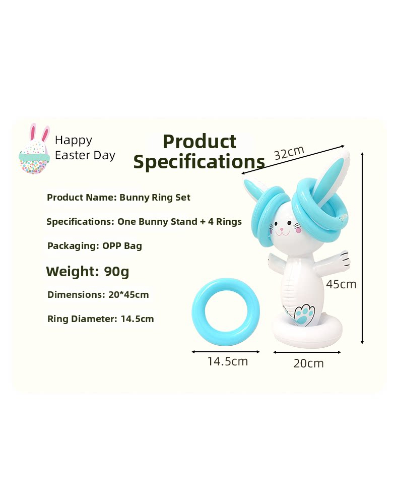 Easter Inflatable Bunny Ring T - Kids Outdoor Games For Party recension och pris