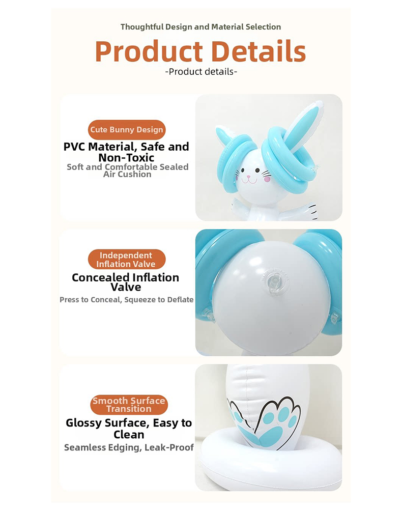 Easter Inflatable Bunny Ring T - Kids Outdoor Games For Party recension och pris