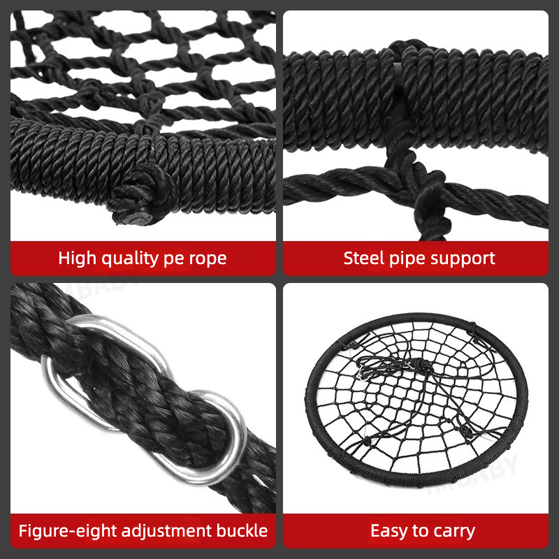 IMBABY 100cm Round Net Nest Sw - Kids Outdoor Nest Swing recension och pris