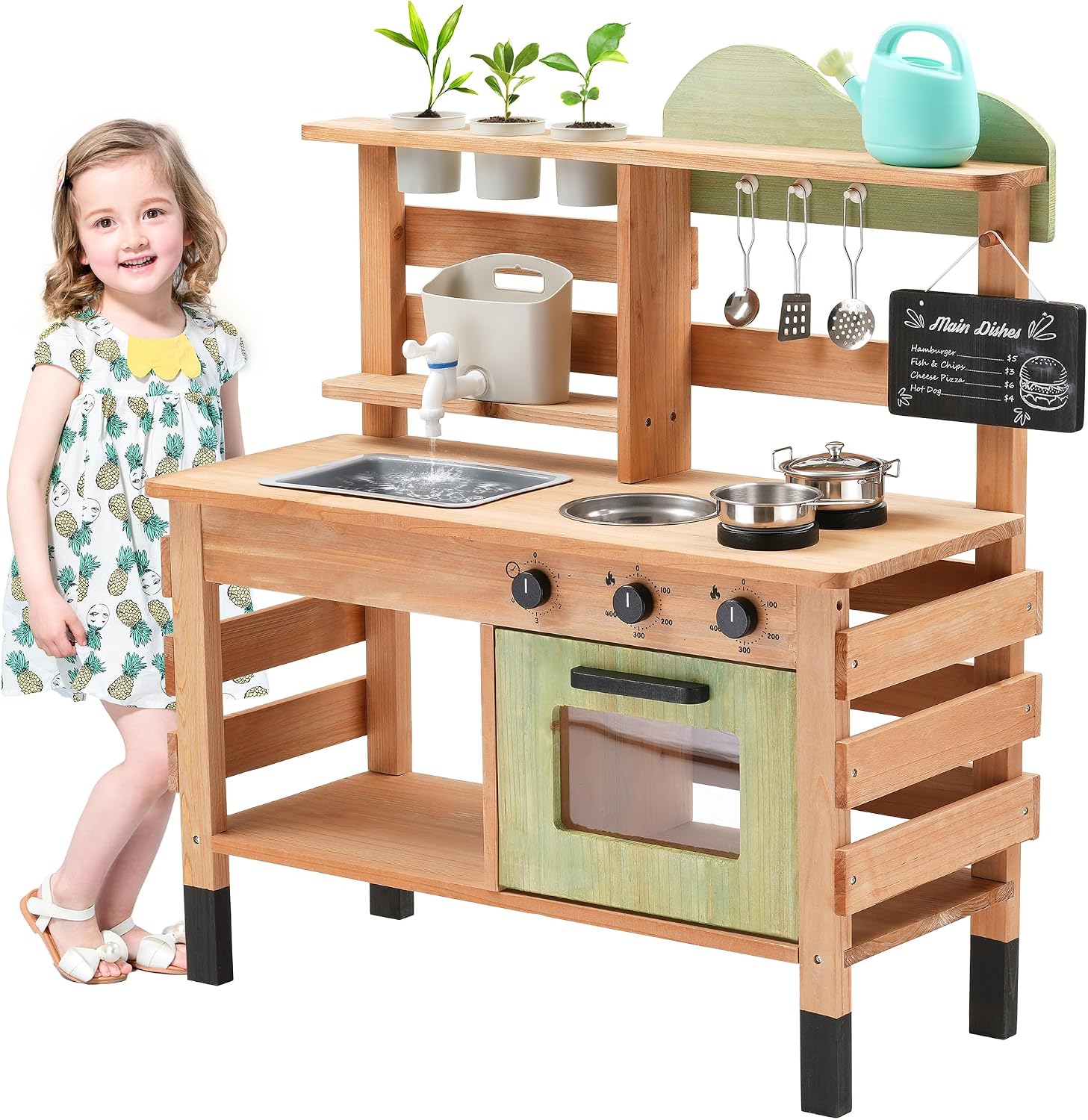 OLLIKIVI Outdoor Play Kitchen  - Kids Outdoor Sink recension och pris