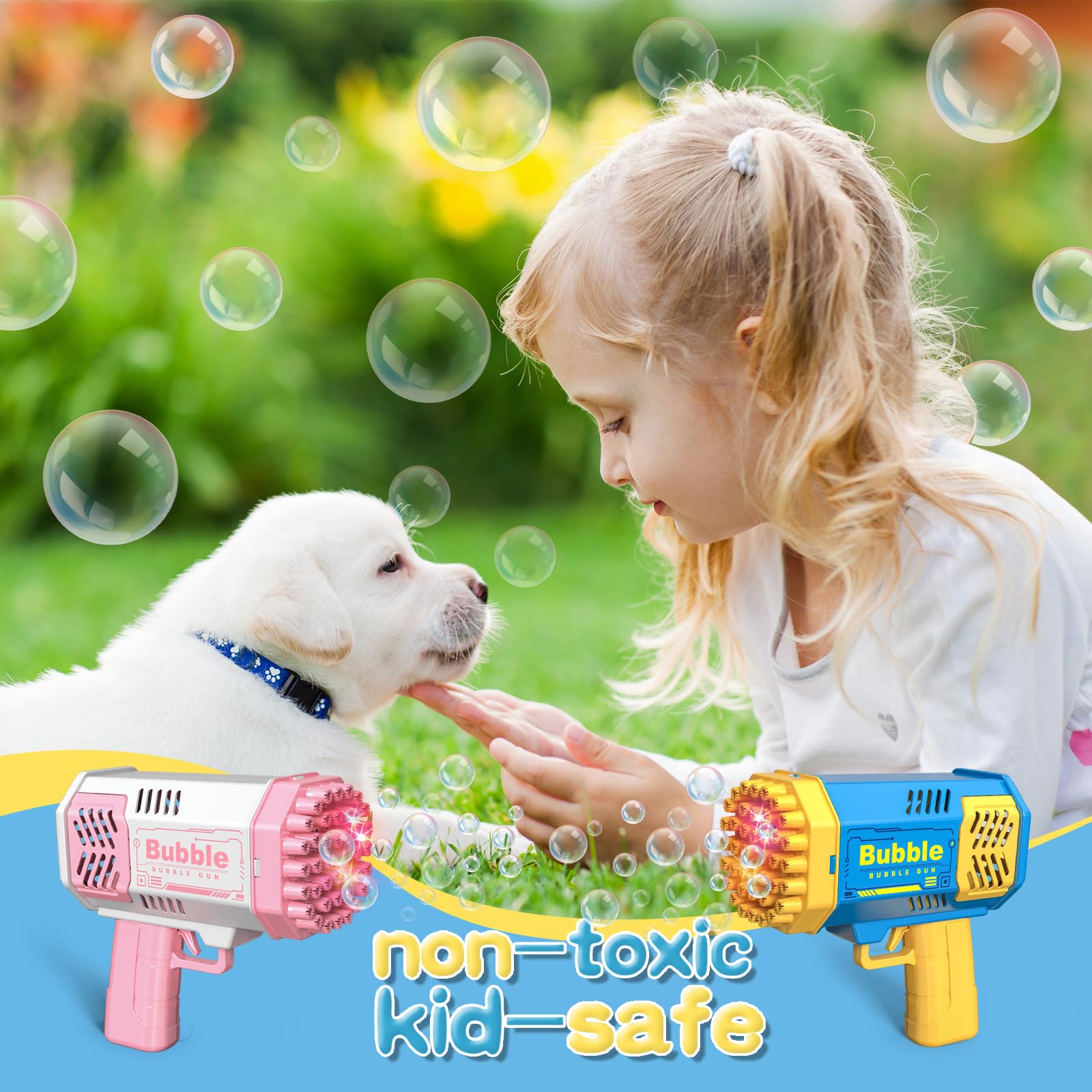 40 Holes Bubble Gun for Kids,  - Kids Outdoor Easter Gifts recension och pris