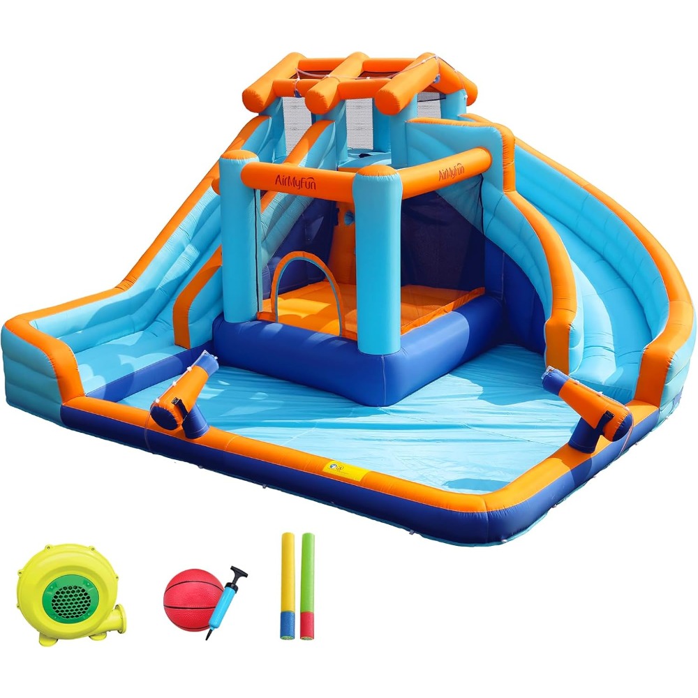 Large Water Slide Bounce House - Kids Outdoor Inflatable Water Slide recension och pris