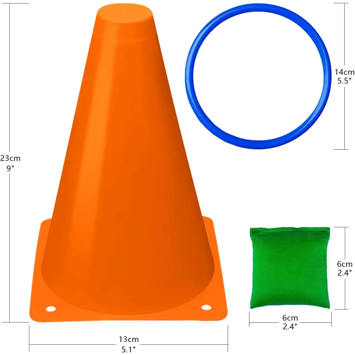 3 in 1 Soft Plastic Cones Bean - Kids Outdoor Games For Party recension och pris