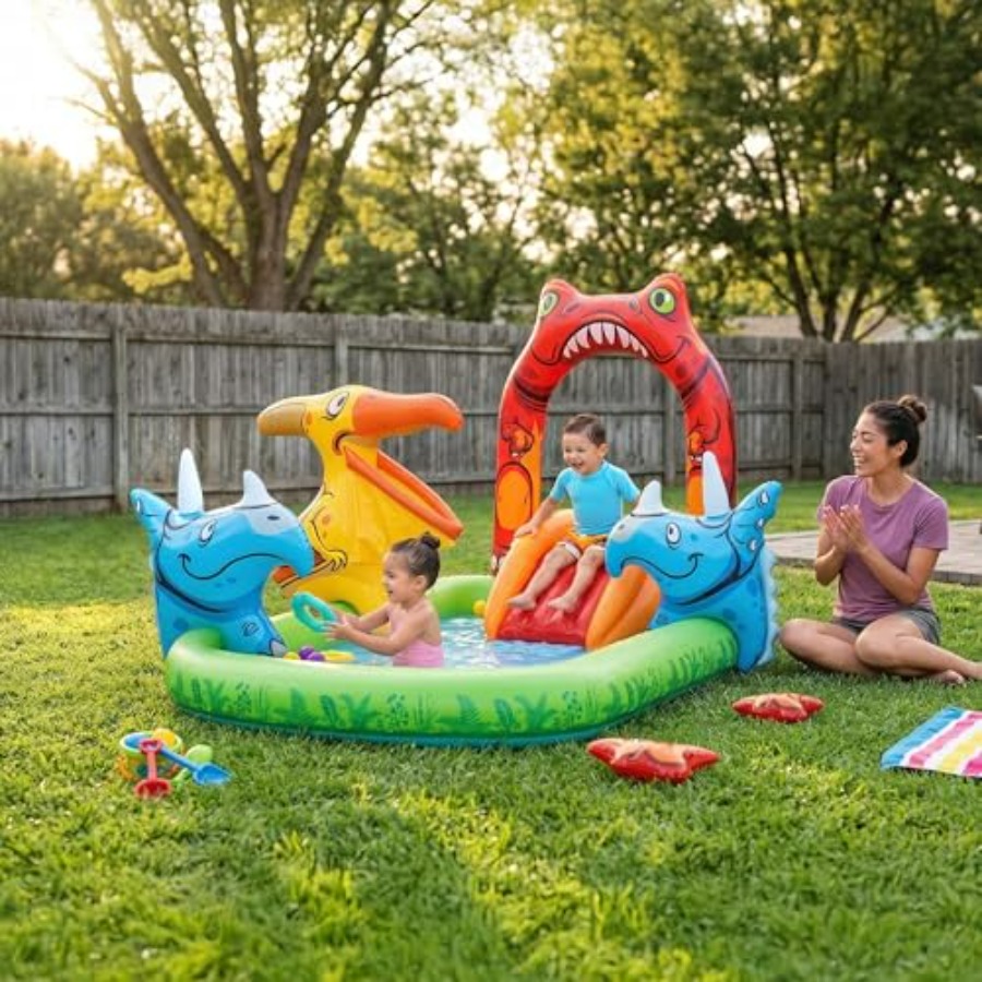 Outdoor water play center for  - Kids Outdoor Inflatable Water Slide recension och pris